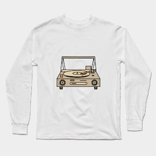 Vintage line art of a classic record player Long Sleeve T-Shirt